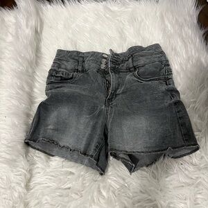 Women's Gray Denim Shorts